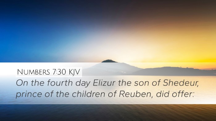 Numbers 7:30 KJV Bible Verse Image