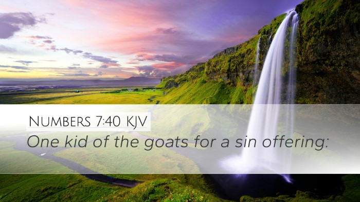Numbers 7:40 KJV Desktop Wallpaper - One kid of the goats for a sin - Desktop Bible Verse Wallpaper