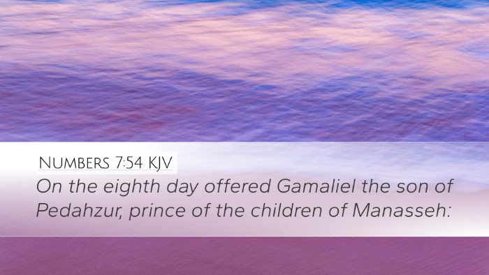 Numbers 7:54 KJV Bible Verse Image