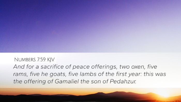 Numbers 7:59 KJV Bible Verse Image