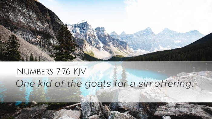 Numbers 7:76 KJV Desktop Wallpaper - One kid of the goats for a sin - Desktop Bible Verse Wallpaper