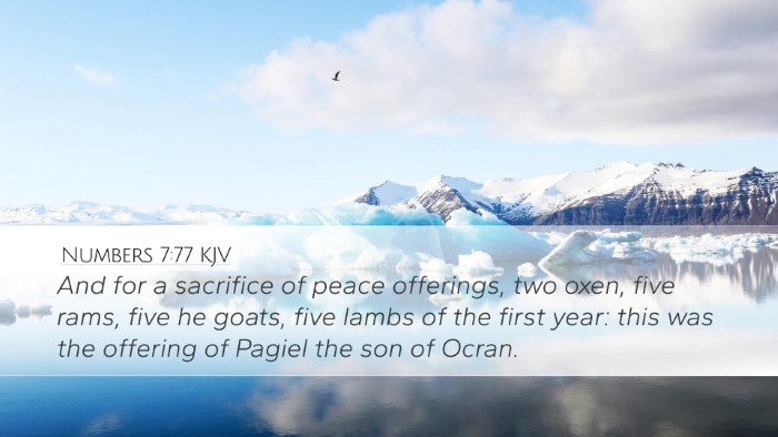 Numbers 7:77 KJV Bible Verse Image
