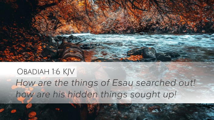 Obadiah 1:6 KJV Bible Verse Image