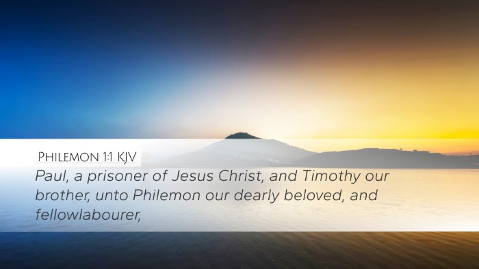 Philemon 1:1 KJV Desktop Wallpaper - Paul, a prisoner of Jesus Christ, and Timothy our - Desktop Bible Verse Wallpaper