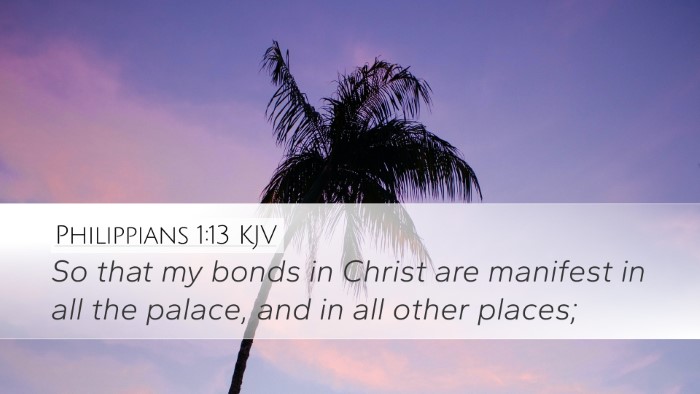 Philippians 1:13 KJV Bible Verse Image