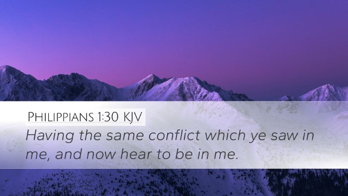 Philippians 1:30 KJV Bible Verse Image