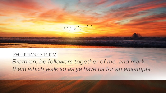 Philippians 3:17 KJV Bible Verse Image