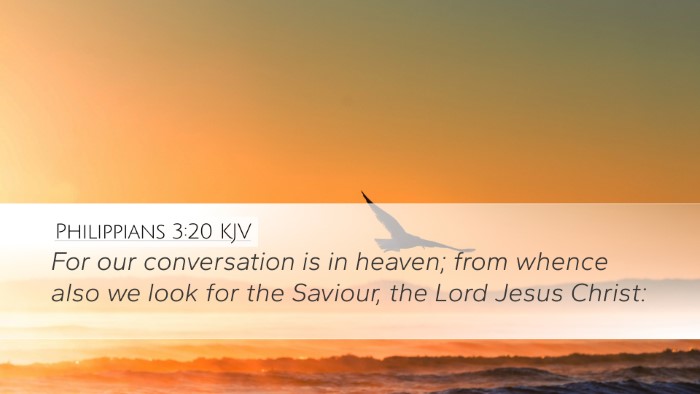 Philippians 3:20 KJV Bible Verse Image