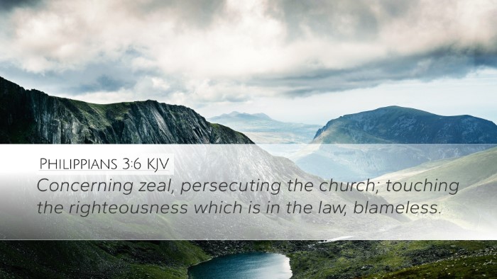 Philippians 3:6 KJV Bible Verse Image