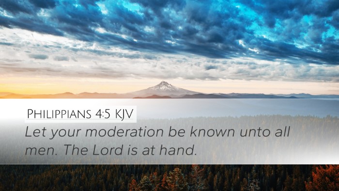 Philippians 4:5 KJV Bible Verse Image
