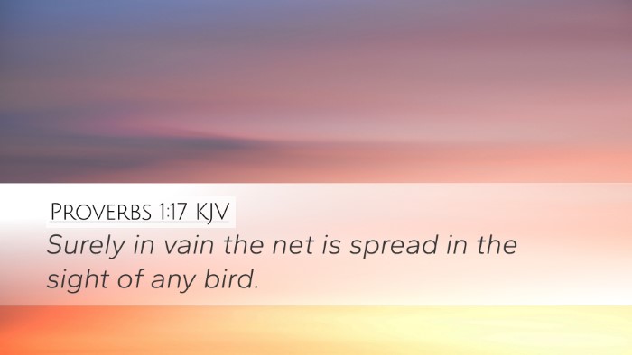 Proverbs 1:17 KJV Bible Verse Image