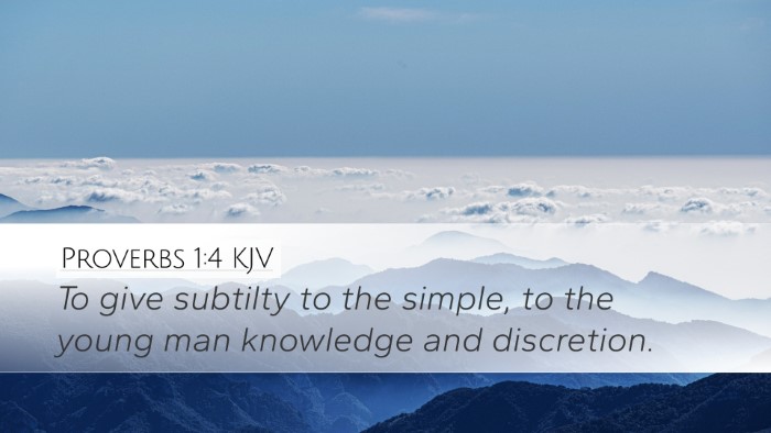 Proverbs 1:4 KJV Bible Verse Image