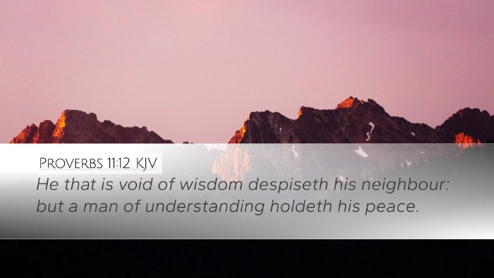Proverbs 11:12 KJV Bible Verse Image