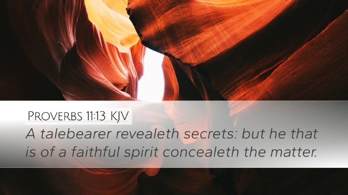 Proverbs 11:13 KJV Bible Verse Image