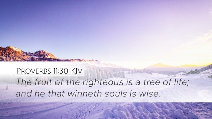 Proverbs 11:30 KJV Bible Verse Image