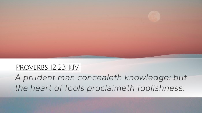Proverbs 12:23 KJV Bible Verse Image