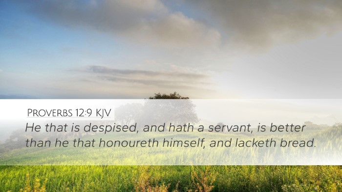 Proverbs 12:9 KJV Desktop Wallpaper - He that is despised, and hath a servant, is - Desktop Bible Verse Wallpaper