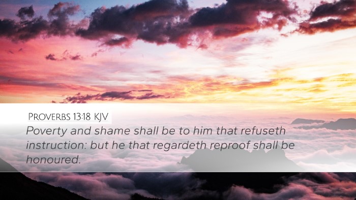 Proverbs 13:18 KJV Bible Verse Image