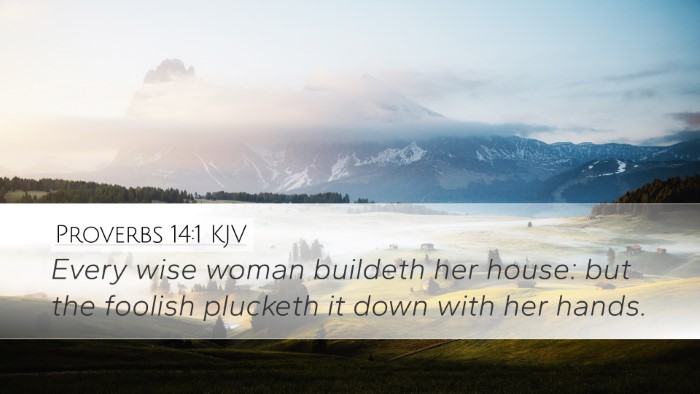 Proverbs 14:1 KJV Bible Verse Image