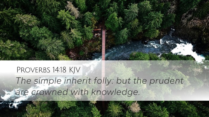 Proverbs 14:18 KJV Bible Verse Image