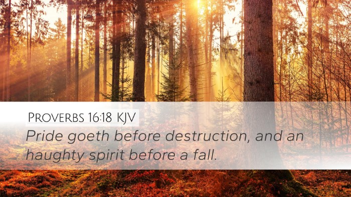 Proverbs 16:18 KJV Bible Verse Image