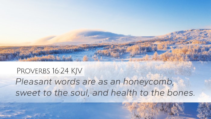 Proverbs 16:24 KJV Bible Verse Image