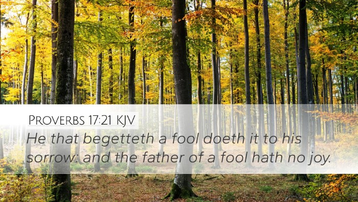 Proverbs 17:21 KJV Bible Verse Image