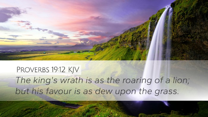Proverbs 19:12 KJV Bible Verse Image