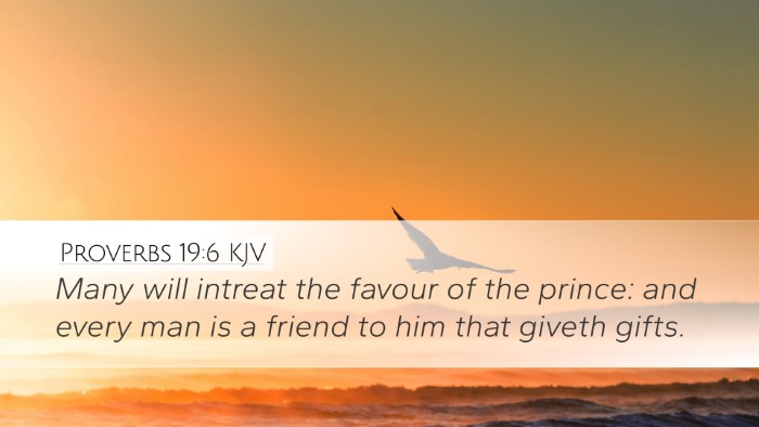 Proverbs 19:6 KJV Bible Verse Image