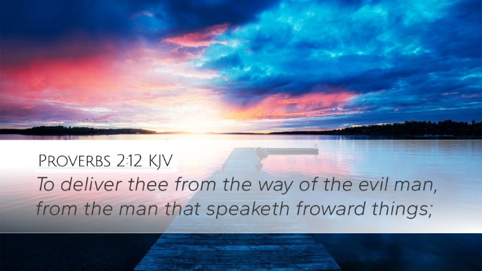 Proverbs 2:12 KJV Bible Verse Image