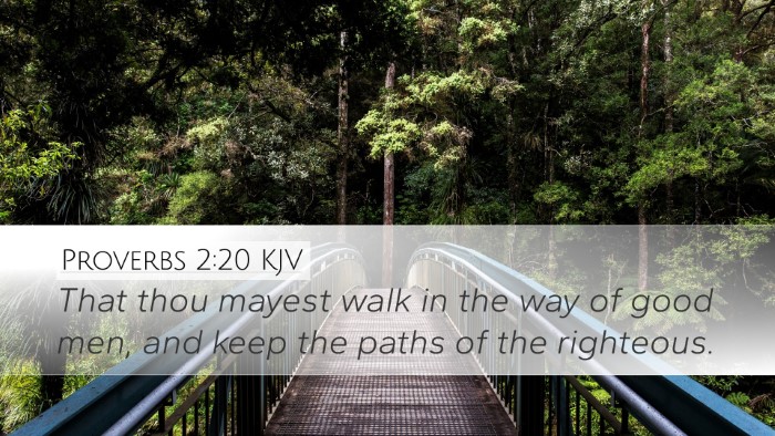 Proverbs 2:20 KJV Bible Verse Image