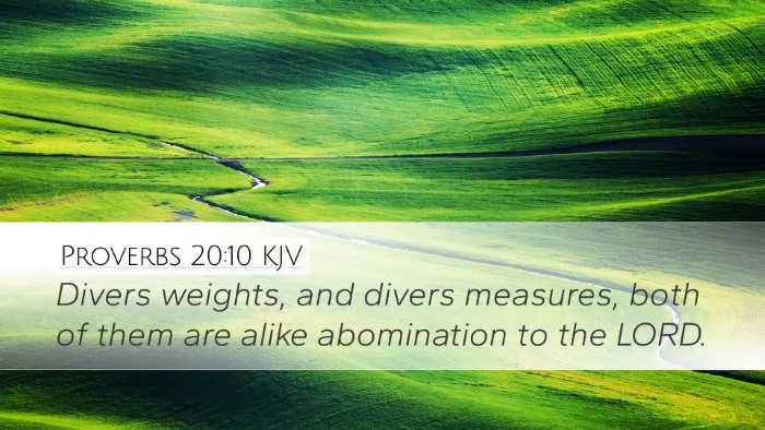 Proverbs 20:10 KJV Bible Verse Image