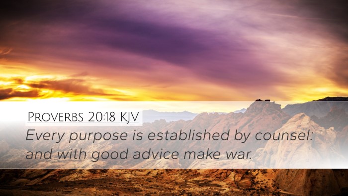 Proverbs 20:18 KJV Desktop Wallpaper - Every purpose is established by counsel: and with - Desktop Bible Verse Wallpaper