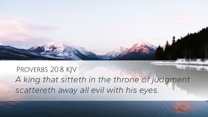 Proverbs 20:8 KJV Bible Verse Image