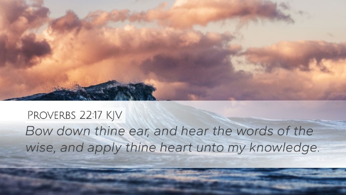 Proverbs 22:17 KJV Bible Verse Image