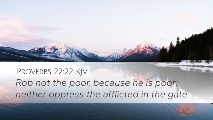 Proverbs 22:22 KJV Bible Verse Image