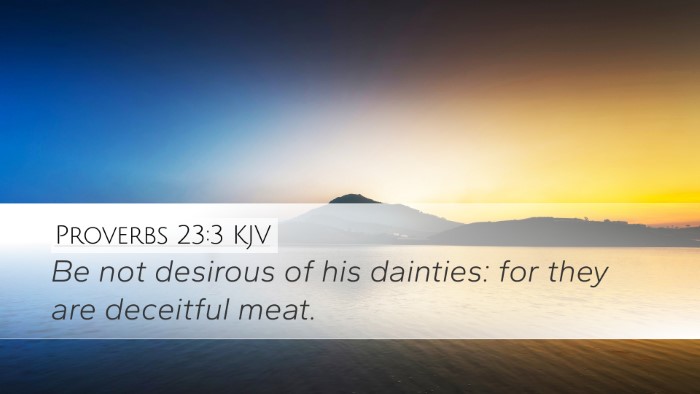 Proverbs 23:3 KJV Bible Verse Image