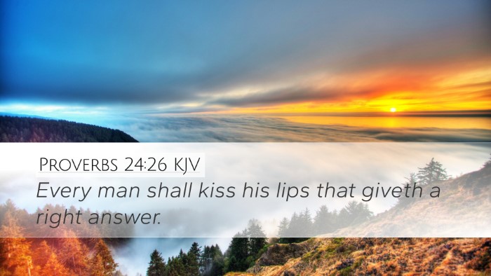 Proverbs 24:26 KJV Bible Verse Image