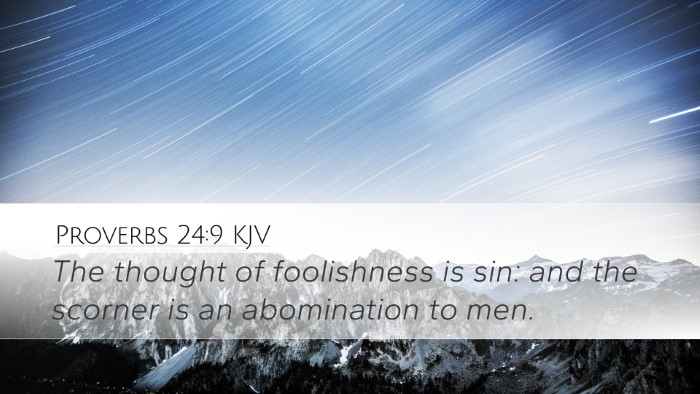 Proverbs 24:9 KJV Bible Verse Image