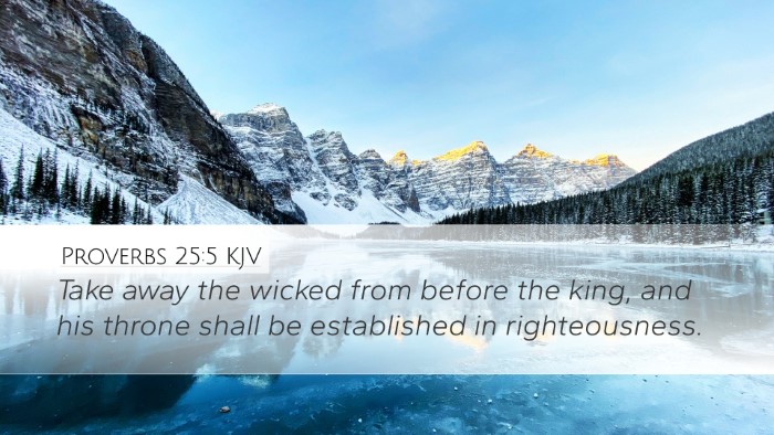 Proverbs 25:5 KJV Bible Verse Image