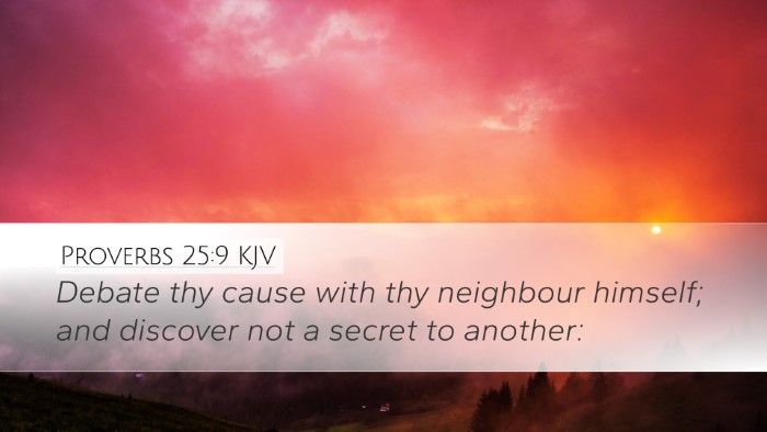 Proverbs 25:9 KJV Bible Verse Image