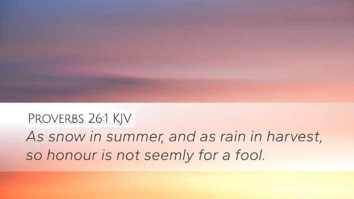 Proverbs 26:1 KJV Bible Verse Image