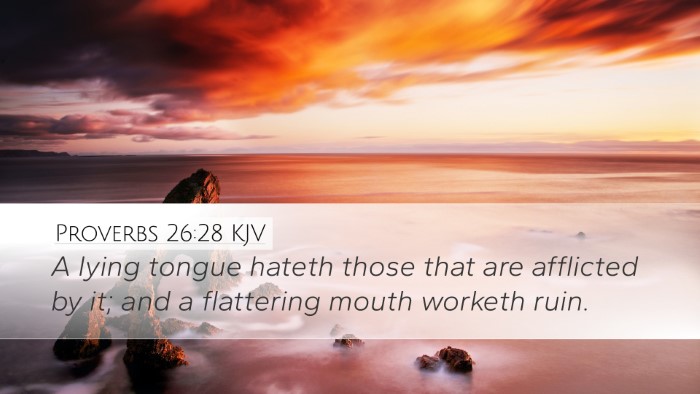 Proverbs 26:28 KJV Bible Verse Image