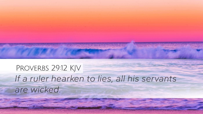 Proverbs 29:12 KJV Bible Verse Image