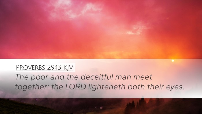 Proverbs 29:13 KJV Bible Verse Image