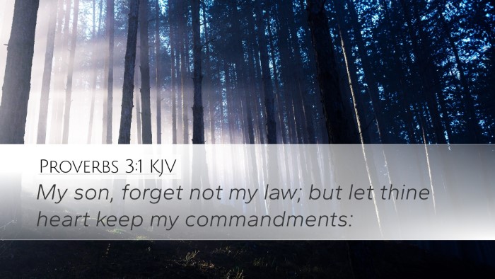 Proverbs 3:1 KJV Bible Verse Image