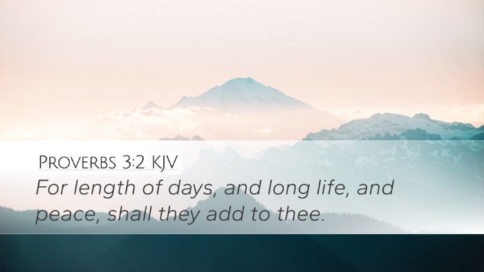 Proverbs 3:2 KJV Bible Verse Image