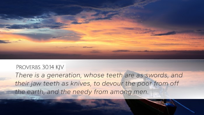 Proverbs 30:14 KJV Bible Verse Image