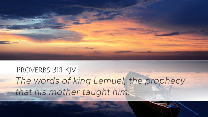 Proverbs 31:1 KJV Bible Verse Image