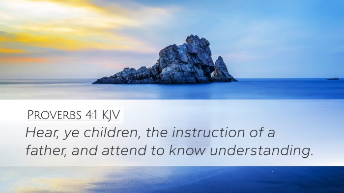 Proverbs 4:1 KJV Bible Verse Image